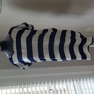 Womens Nvy and White Dress Size L